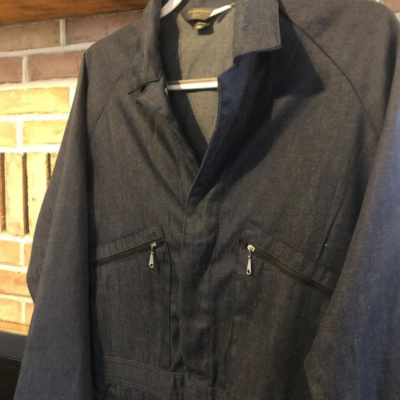 Sears Tradewear Vtg Coverall Denim 44T Rosie Riveter Workwear - Picture 2 of 14